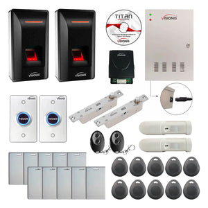 Office Access Control Systems with Fingerprint Reader, Electric Bolt Lock, Software, Motion Sensors - FPC-9288