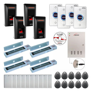 Door Access Control Systems for Office with Fingerprint Reader, Maglocks, Software - FPC-9291