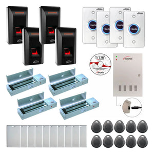 Door Access Control Systems for Office with Fingerprint Reader, Maglocks, Software - FPC-9292