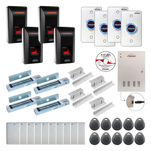Door Access Control Systems for Office with Fingerprint Reader, Maglocks, Software - FPC-9293
