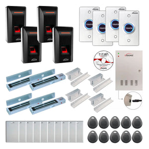 Door Access Control Systems for Office with Fingerprint Reader, Maglocks, Software - FPC-9294