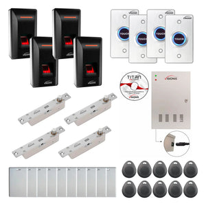 Access Control Security Systems with Fingerprint Reader, Electric Drop Bolts Software - FPC-9302