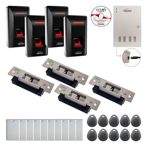Access Control Security Systems with Fingerprint Reader, Electric Strikes Software - FPC-9303