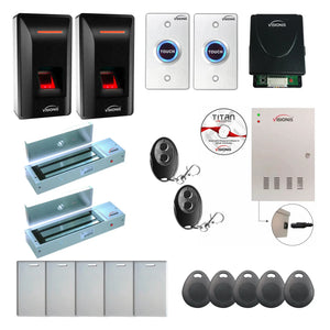 Commercial Building Access Control Systems with Fingerprint Reader, Magnetic Door Locks, Software - FPC-9314