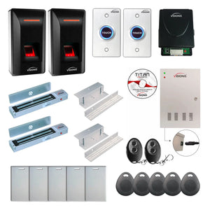 Biometric Access Control Systems with Fingerprint Reader, Magnetic Door Locks, Software - FPC-9316