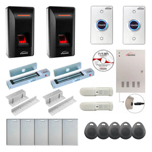 Biometric Access Control Systems with Fingerprint Reader, Magnetic Door Locks, PIR, Software - FPC-9321