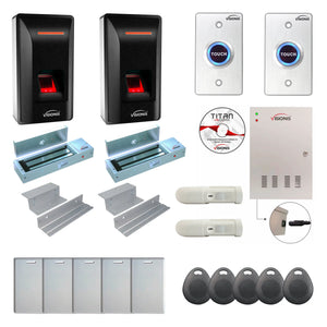 Business Access Control Systems with Biometric Fingerprint Reader, Magnetic Door Lock, PIR, Software - FPC-9323