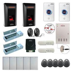 Business Access Control Systems with Biometric Fingerprint Reader, Magnetic Door Lock, PIR, Software - FPC-9326