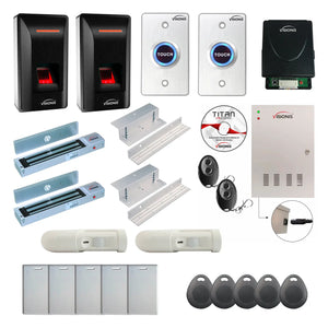 Business Access Control Systems with Biometric Fingerprint Reader, Magnetic Door Lock, PIR, Software - FPC-9328