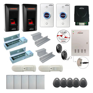 Business Access Control Systems with Biometric Fingerprint Reader, Magnetic Door Lock, PIR, Software - FPC-9329