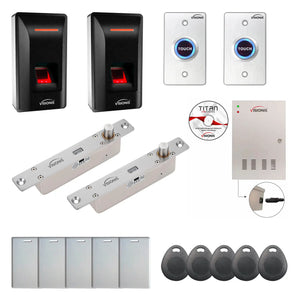 Card Access Control Systems with Biometric Fingerprint Reader, Drop Bolt, PIR, Software - FPC-9330