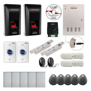Card Access Control Systems with Biometric Fingerprint Reader, Drop Bolt, PIR, Software - FPC-9334