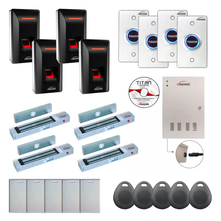 Commercial Access Control Systems with Biometric Fingerprint Reader, Maglocks, Software - FPC-9336