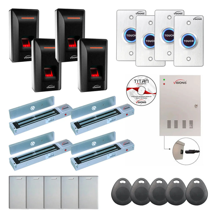 Commercial Access Control Systems with Biometric Fingerprint Reader, Maglocks, Software - FPC-9337