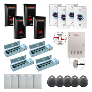 Commercial Access Control Systems with Biometric Fingerprint Reader, Maglocks, Software - FPC-9338
