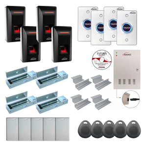 Commercial Access Control Systems with Biometric Fingerprint Reader, Maglocks, Software - FPC-9341