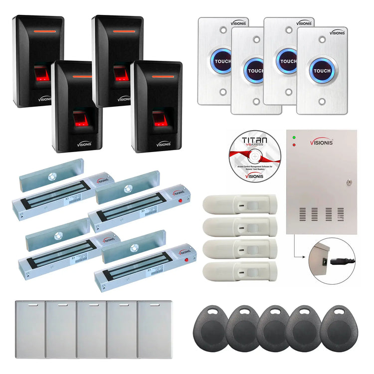 Building Access Control Systems, Biometric Fingerprint Reader, Software, motion sensors PIR - FPC-9342
