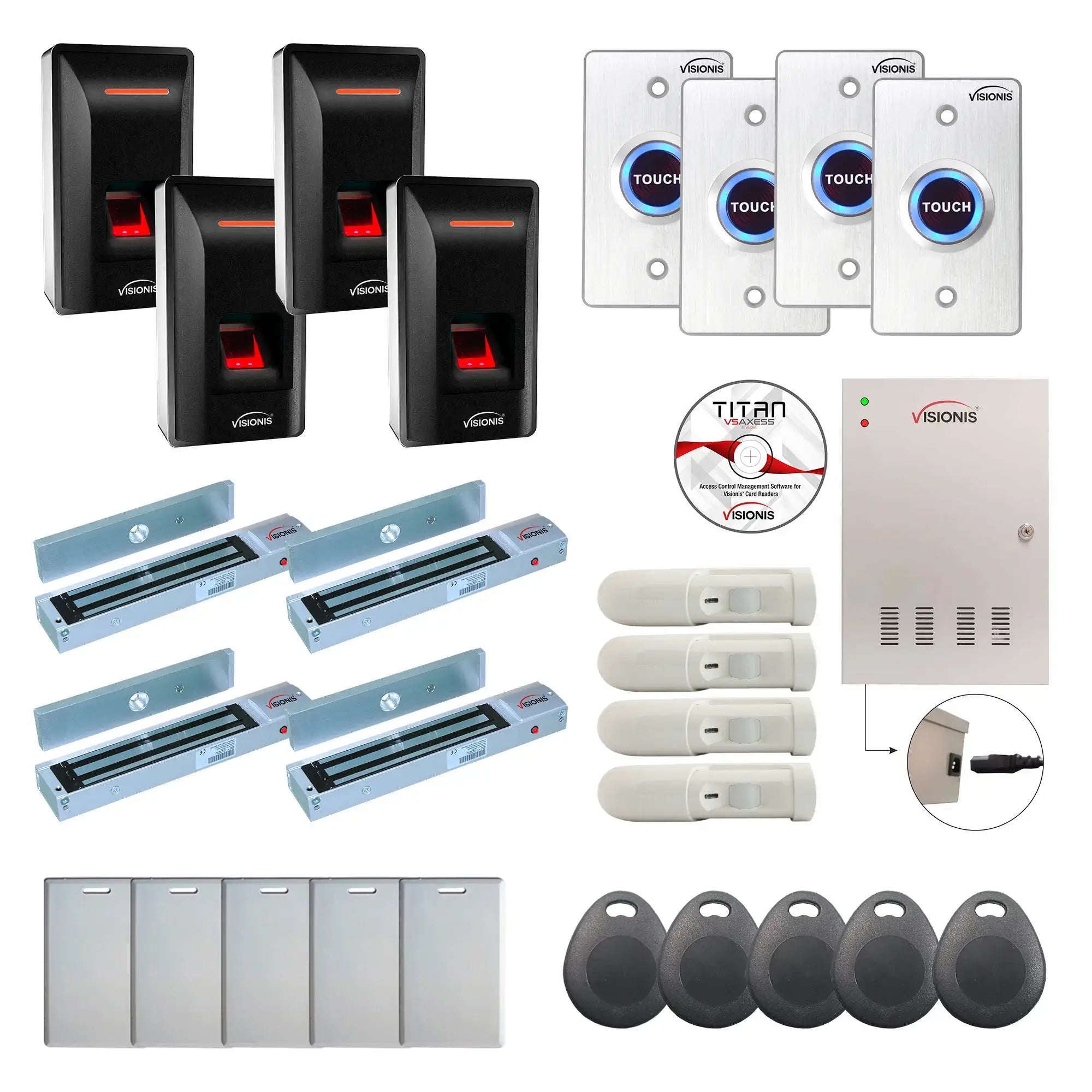 Building Access Control Systems, Biometric Fingerprint Reader, Software, motion sensors PIR - FPC-9343