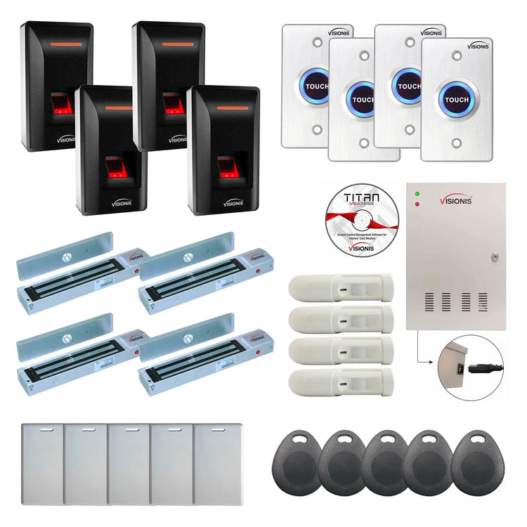 Building Access Control Systems, Biometric Fingerprint Reader, Software, motion sensors PIR - FPC-9343