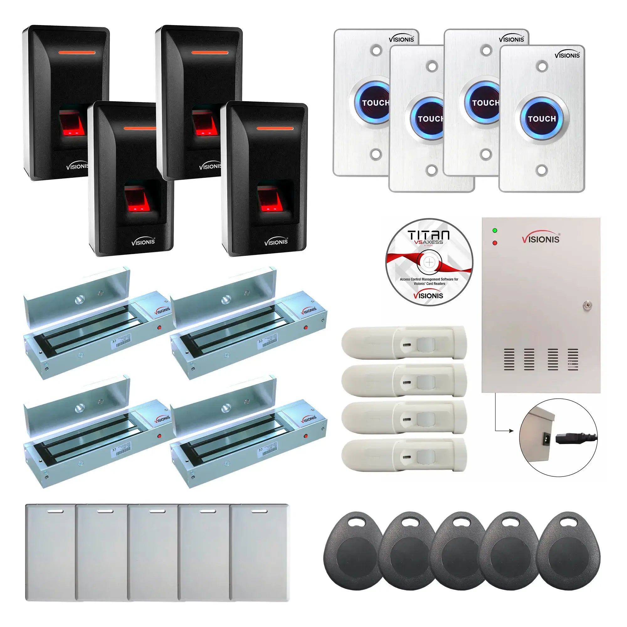 Building Access Control Systems, Biometric Fingerprint Reader, Software, motion sensors PIR - FPC-9344