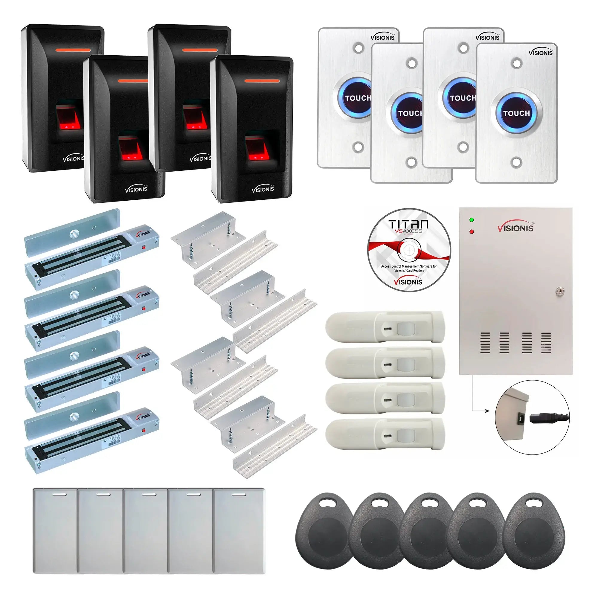 Building Access Control Systems, Biometric Fingerprint Reader, Software, motion sensors PIR - FPC-9346