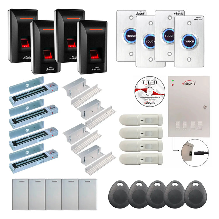 Building Access Control Systems, Biometric Fingerprint Reader, Software, motion sensors PIR - FPC-9346