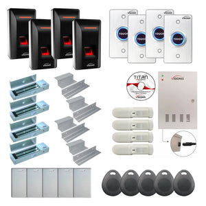 Door Access Control Systems for Business, Biometric Fingerprint Reader, Software, motion sensors PIR - FPC-9347