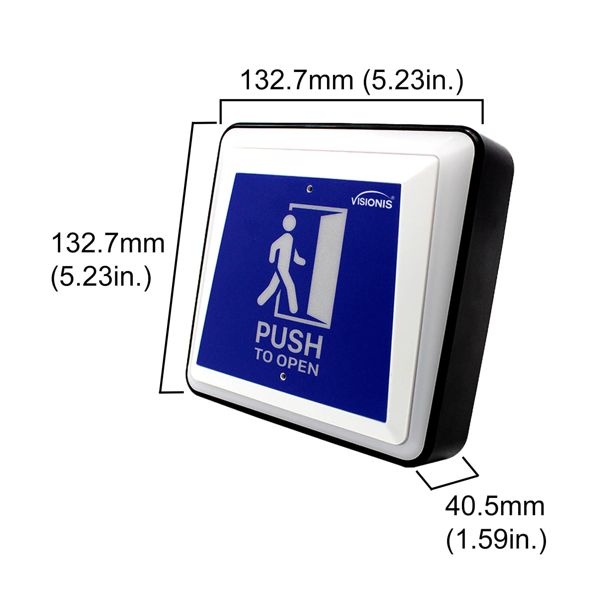 Handicap push button dimensions