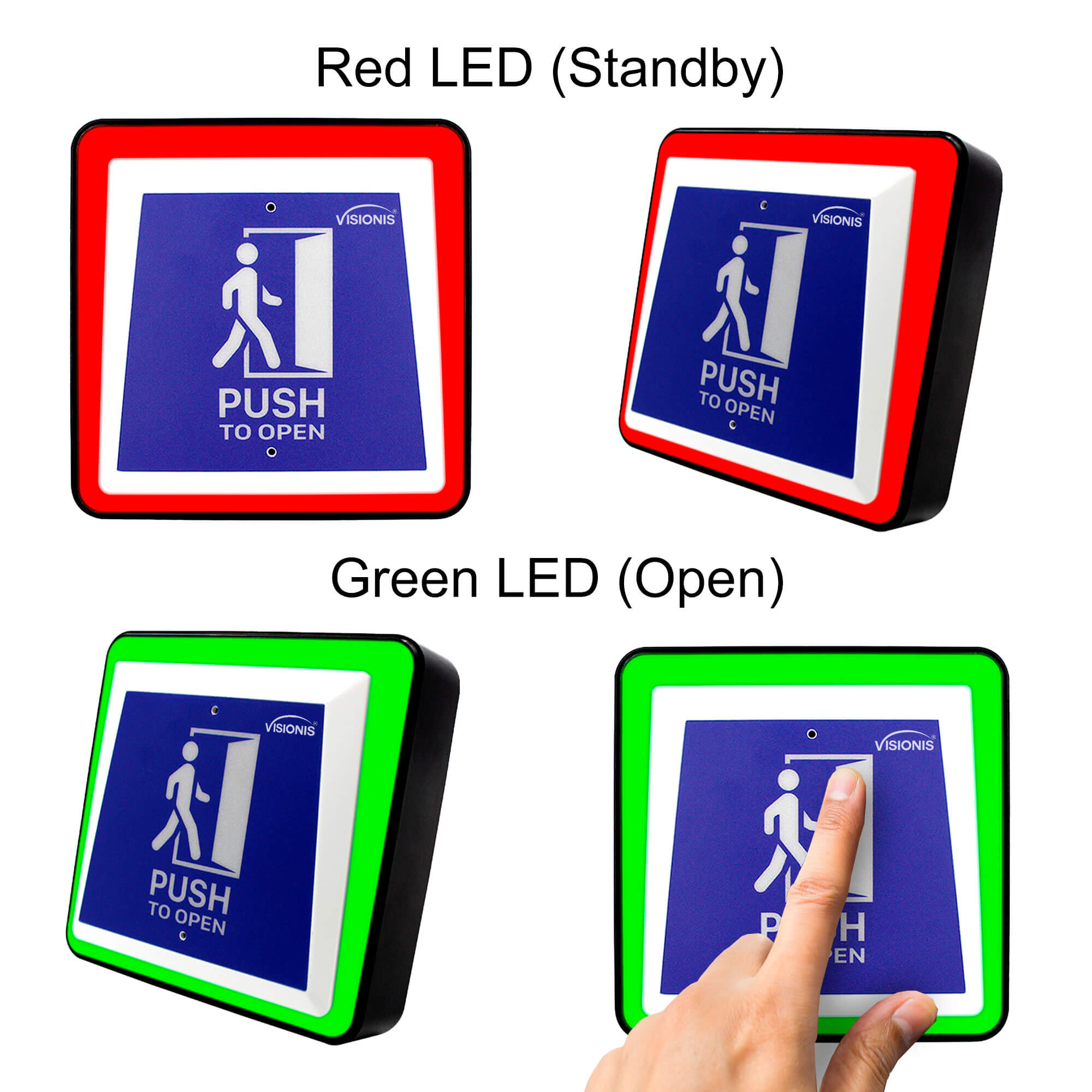 Handicap door opener button