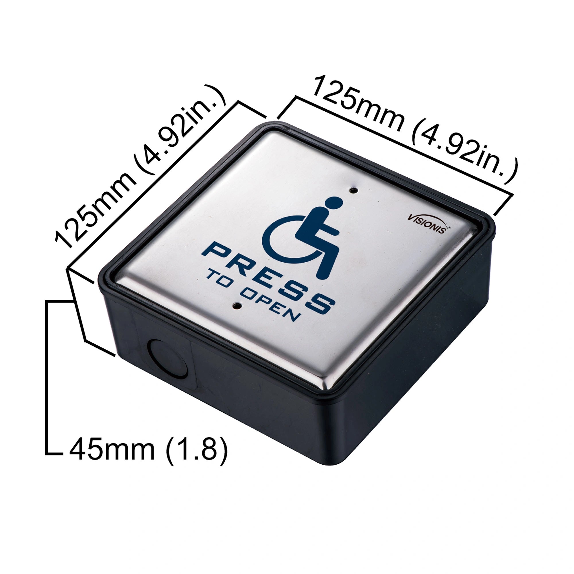 Handicap button dimensions