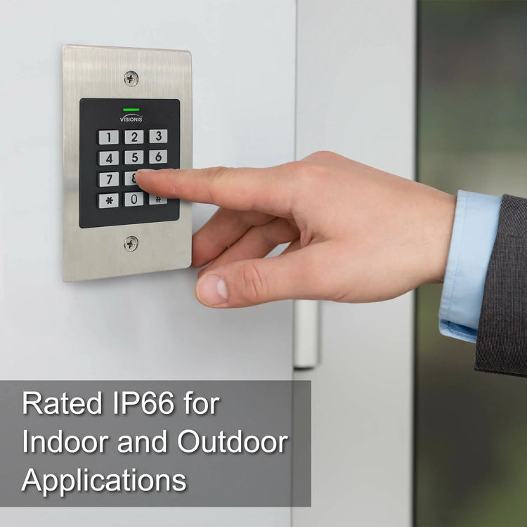 Standalone access control keypads, Visionis VIS-3029, indoor/outdoor rated with Wiegand 26 and 1000 EM card capacity