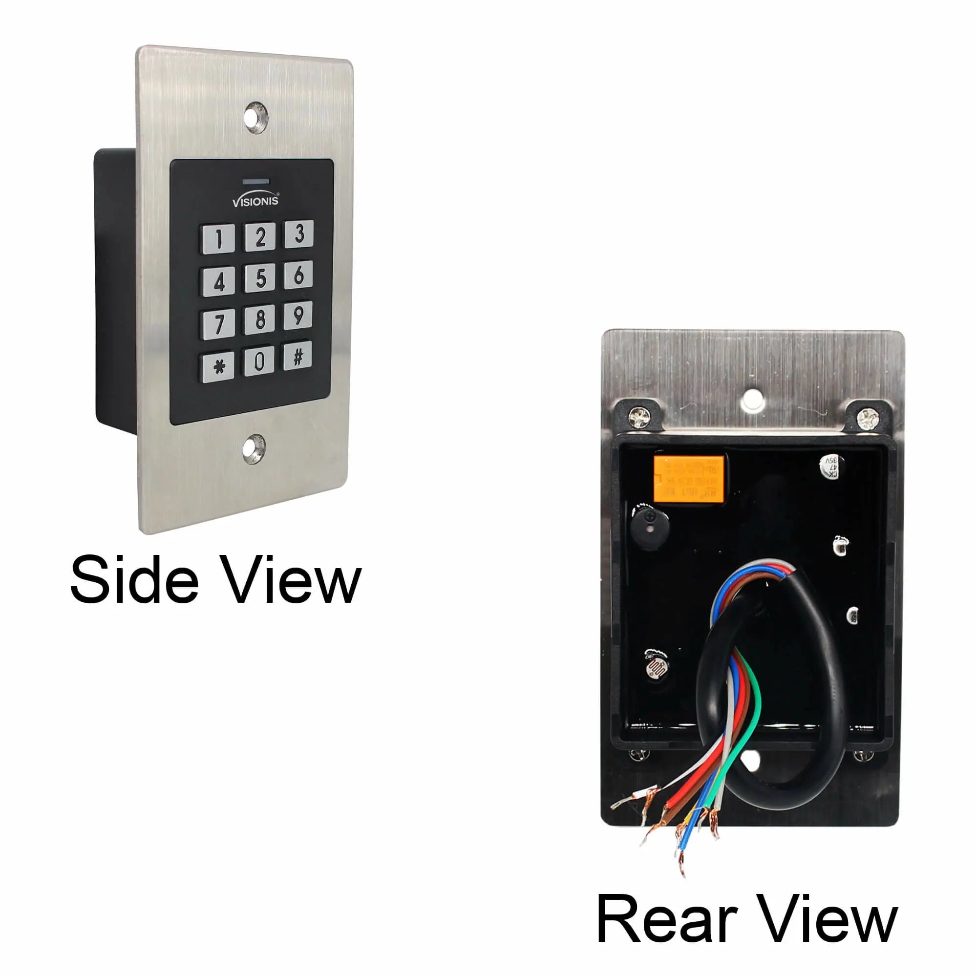 Outdoor Access Control Keypad, Visionis VIS-3029, weatherproof standalone keypad and card reader with mini controller