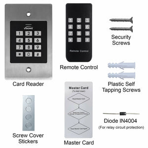 Access control keypads, Visionis VIS-3029, flush mount standalone keypad with Wiegand 26 and EM card compatibility
