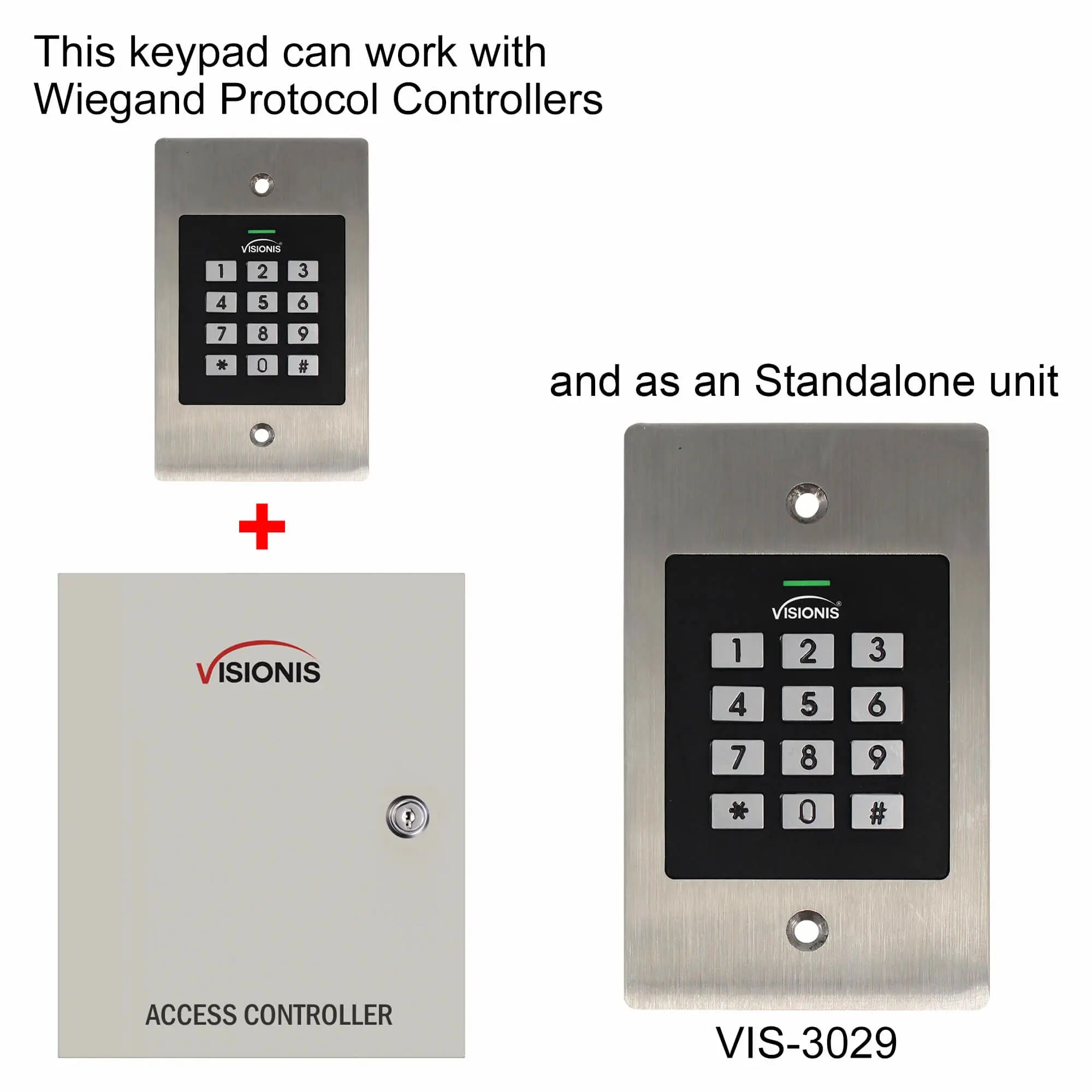 Keypad with Wiegand protocol for access controller