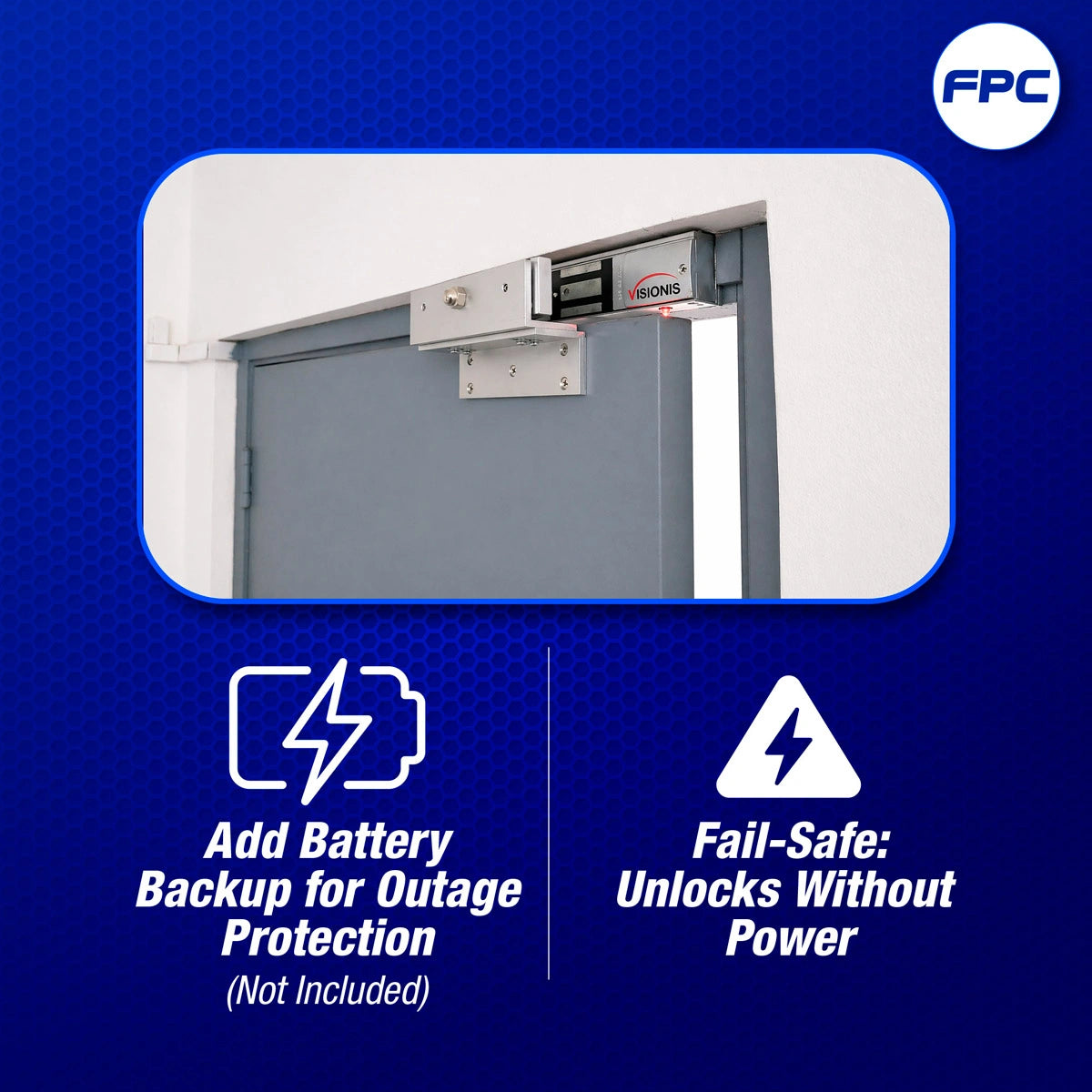 Indoor Magnetic Door Lock + Power Supply - FPC-5361 Visionis