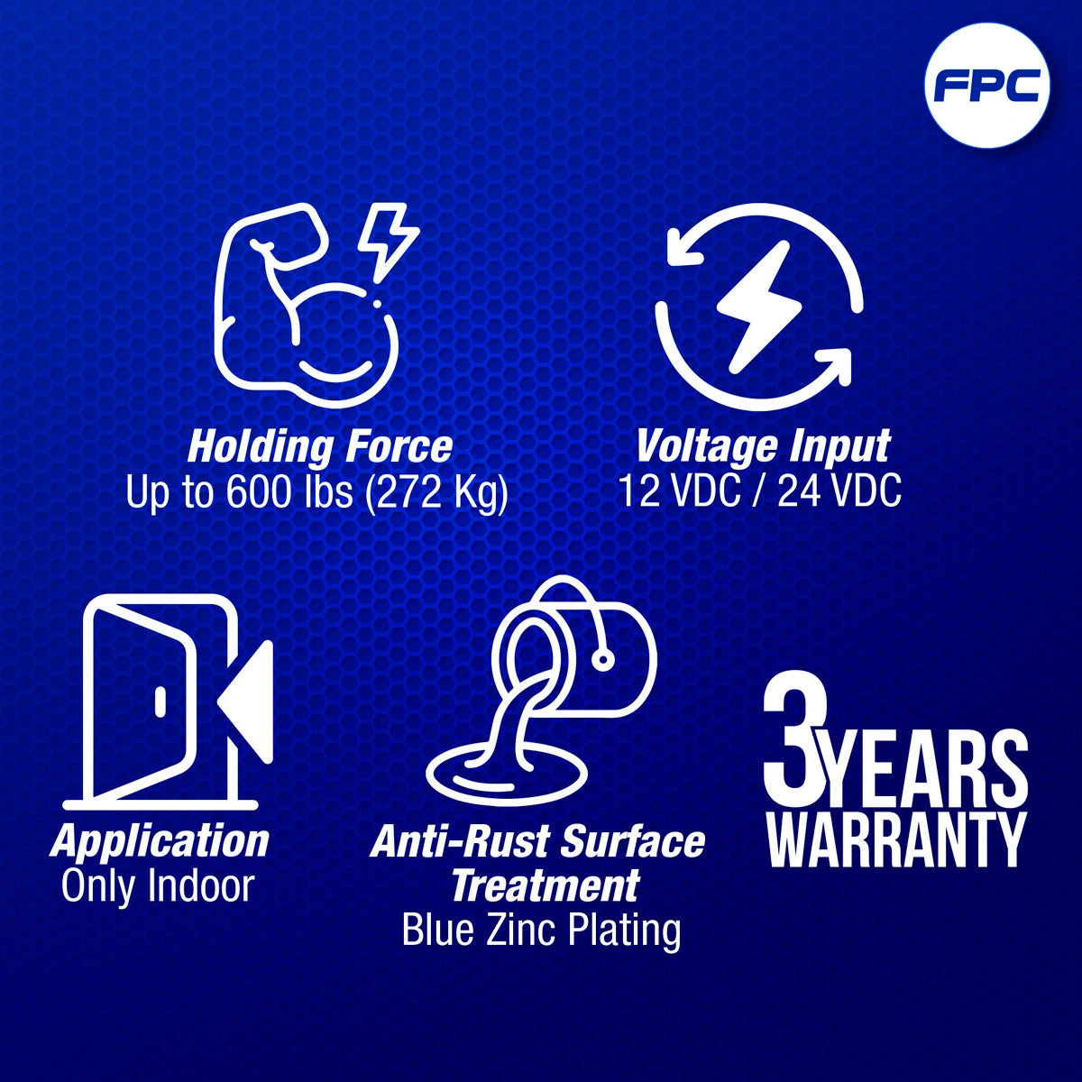 600lbs Magnetic Lock Features VIS-ML600LED Visionis
