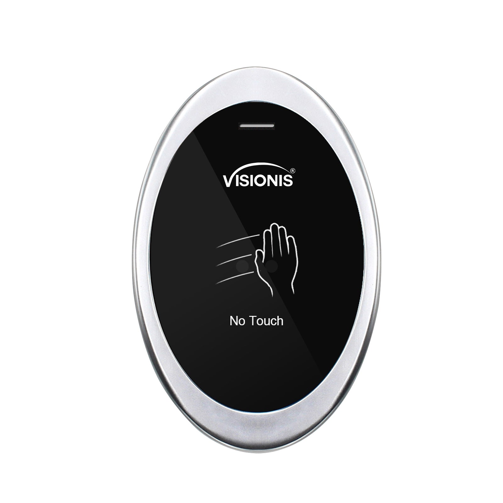 Visionis VIS-7042 – Indoor + Outdoor Rated IP66 Waterproof Zinc Alloy Housing No Touch Request To Exit Button Oval Shape With LED Light NC COM And NO Outputs