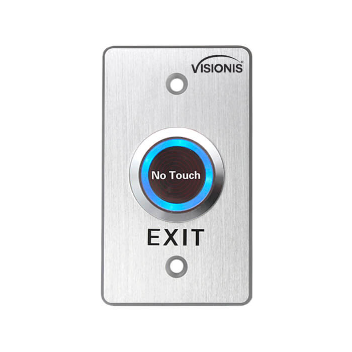 No Touch Exit Button with Timer Delay. Mid Size with Blue LED Light - VIS-7029 Visionis