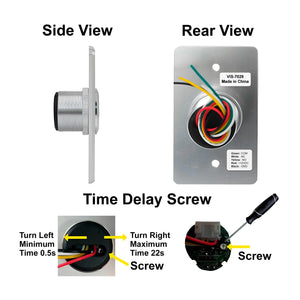Wave to exit button rear view - VIS-7029 Visionis
