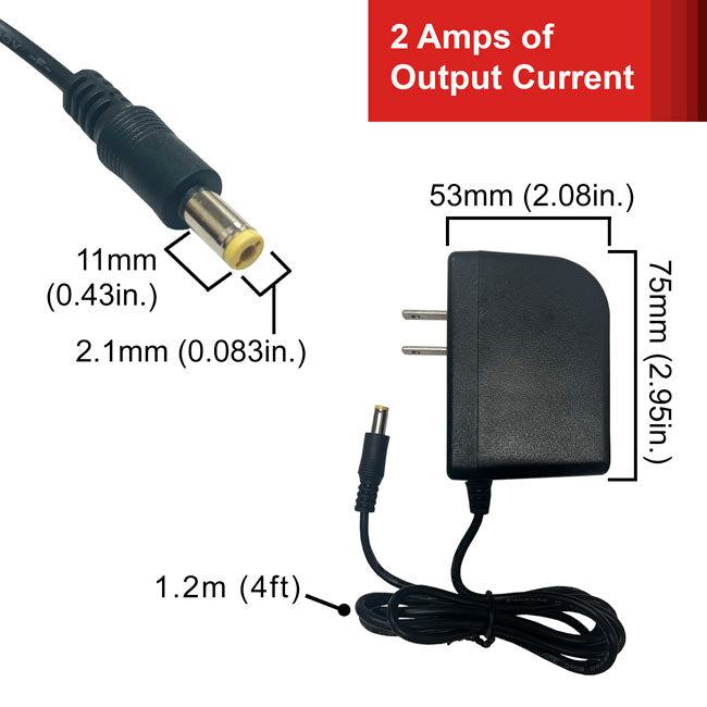 VIS-CP200 – 12 Volt 2Amp Power Supply Transformer, UL Listed