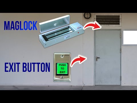 1200lbs Magnetic Door Lock with Push to Exit Button Kit for Access Control
