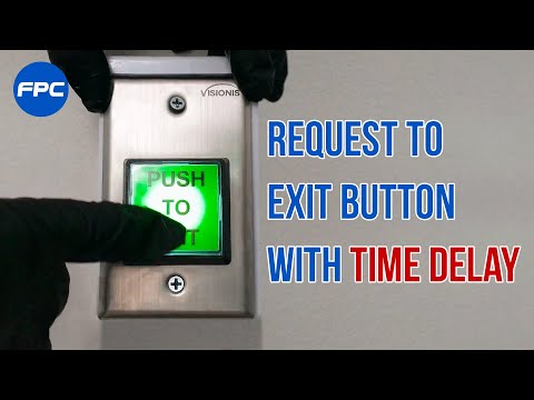 Green Push to Exit Button for Door Access Control. With Timer Delay ...