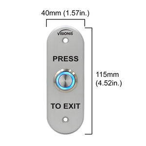 Push to exit button dimensions VIS-7036