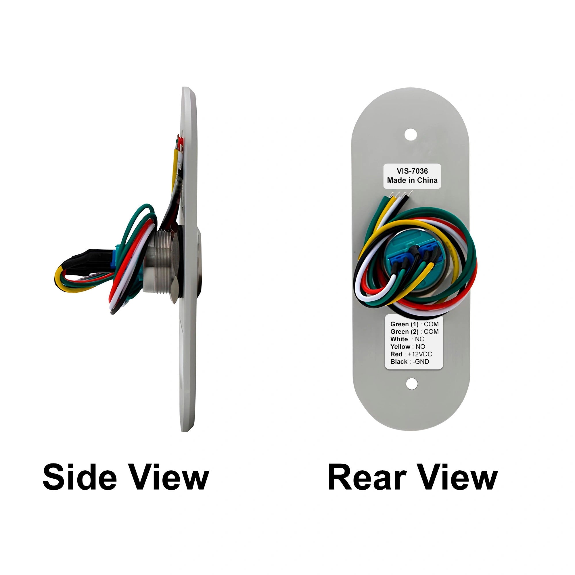 Push to exit button side an rear view VIS-7036