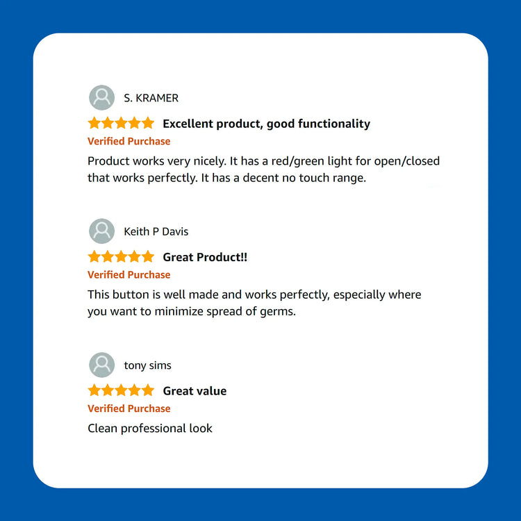 Touchless Exit Button Reviews - VIS-7029 Visionis