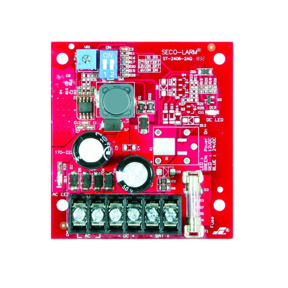 Seco-Larm ST-2406-2AQ Power Supply / Charger, 1.5A Continuous, 2.0A Peak