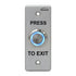 outdoor weatherproof push to exit button with blue LED indicator for access control systems. VISIONIS VIS-7008