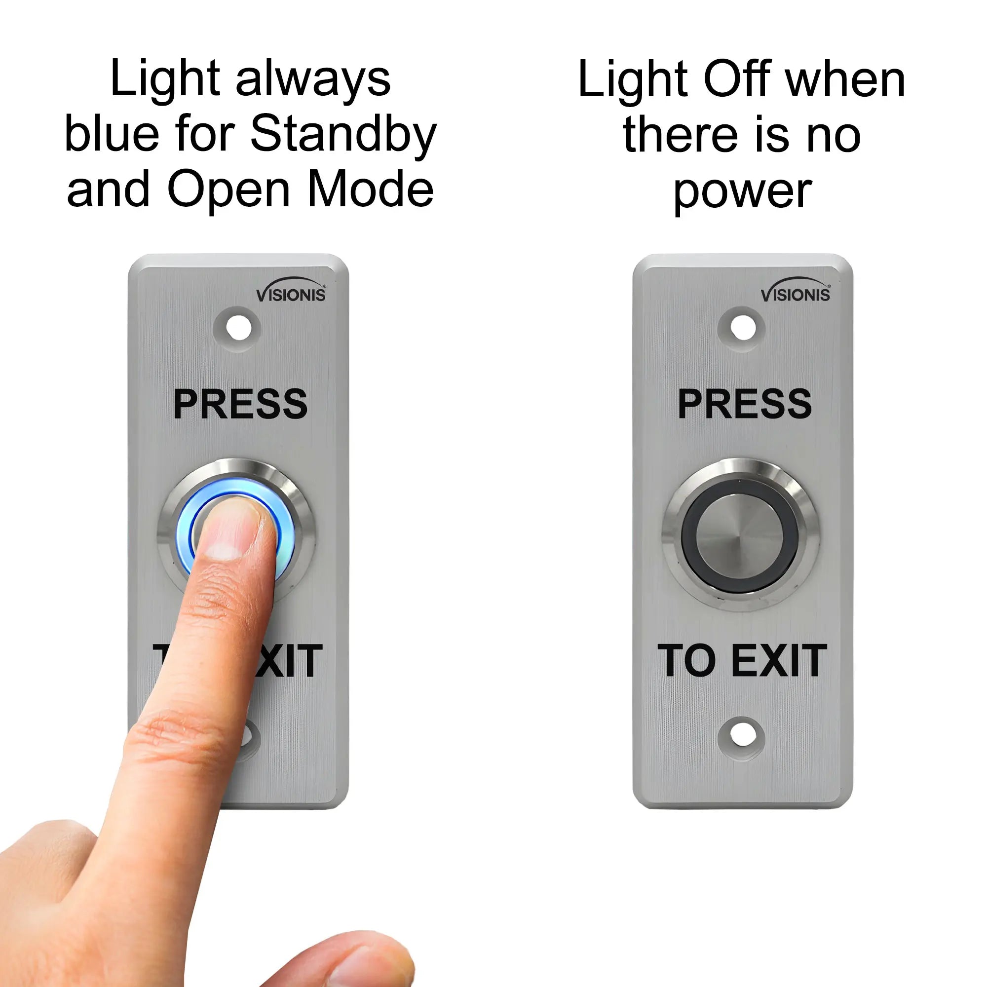 outdoor request to exit button for access control systems. VISIONIS VIS-7008 