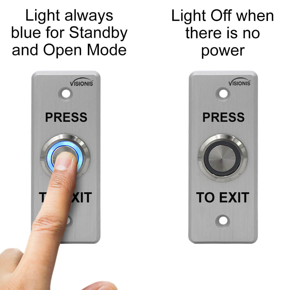 outdoor request to exit button for access control systems. VISIONIS VIS-7008 