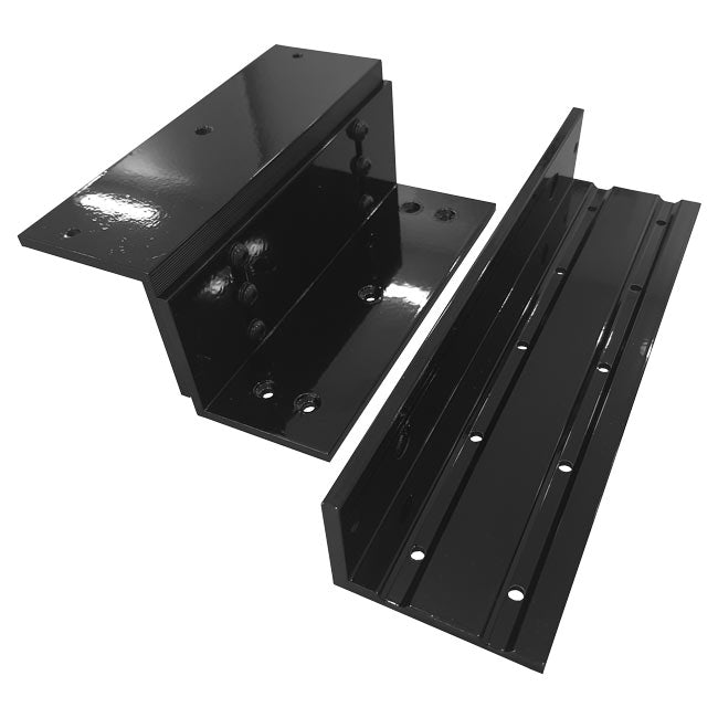 L and Z Bracket for 1200lbs Electromagnetic Lock VIS-ML1200LED-BL. BLACK Color - VIS-ZL1200-BL Visionis